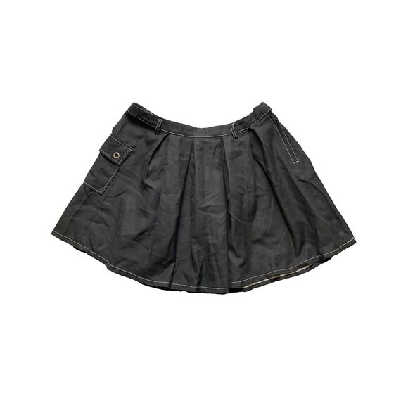 Hot Topic Skirt Womens Large (32" Waist) Cargo Grommet Pleated Rayon Mini Grunge - Picture 1 of 7